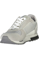 Sneaker allacciati a contrasto grigio