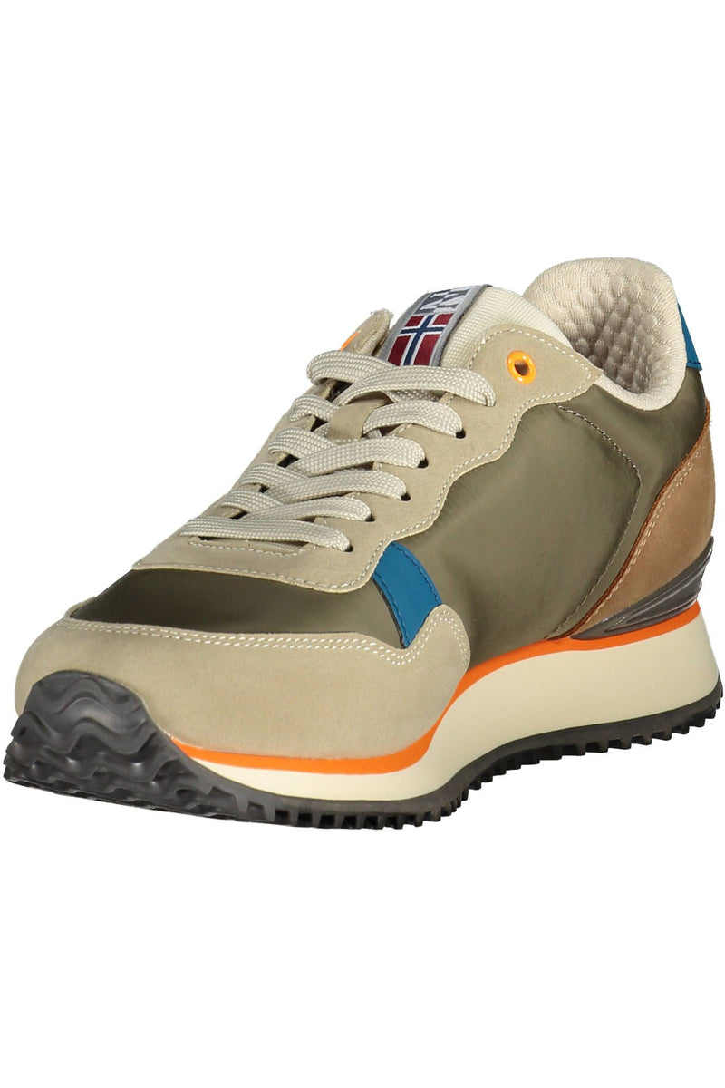 Beige Trailblazer -Turnschuhe mit Logo -Akzent