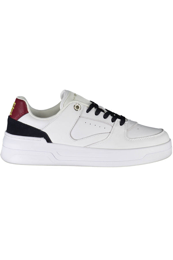 Chic White Contrast Trainers with Logo Detail