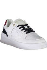 Chic White Contrast Trainers with Logo Detail