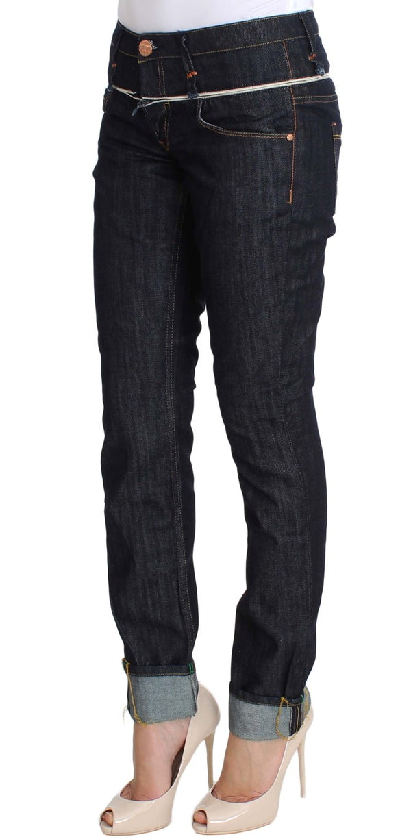 Elegante gerade Bein dunkle blaue Jeans