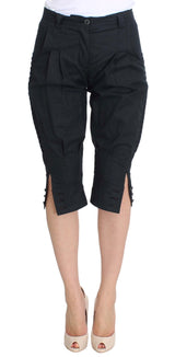 Pantaloni casual di cotone blu chic