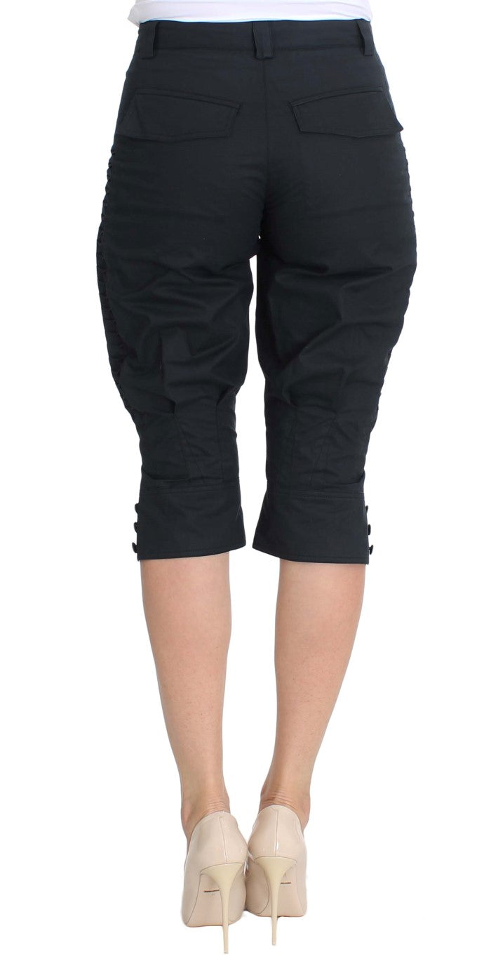 Pantaloni casual di cotone blu chic