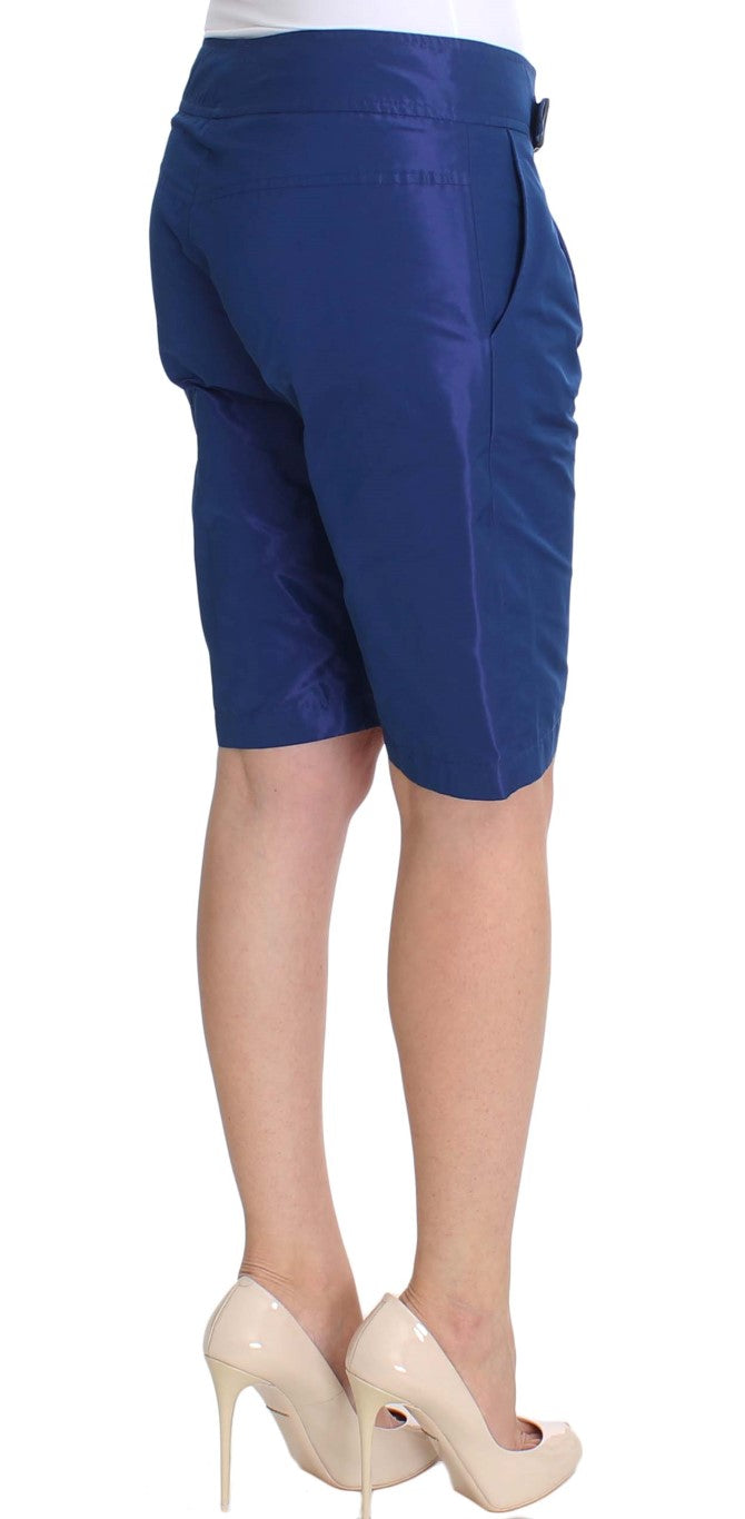 Chic Blue Mid Taille Shorts