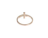 Silber CZ Cross Statement Ring