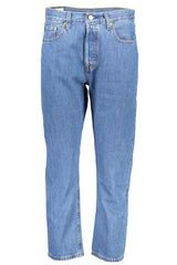 Chic Blue Cotton 5 Pocket Jeans για γυναίκες