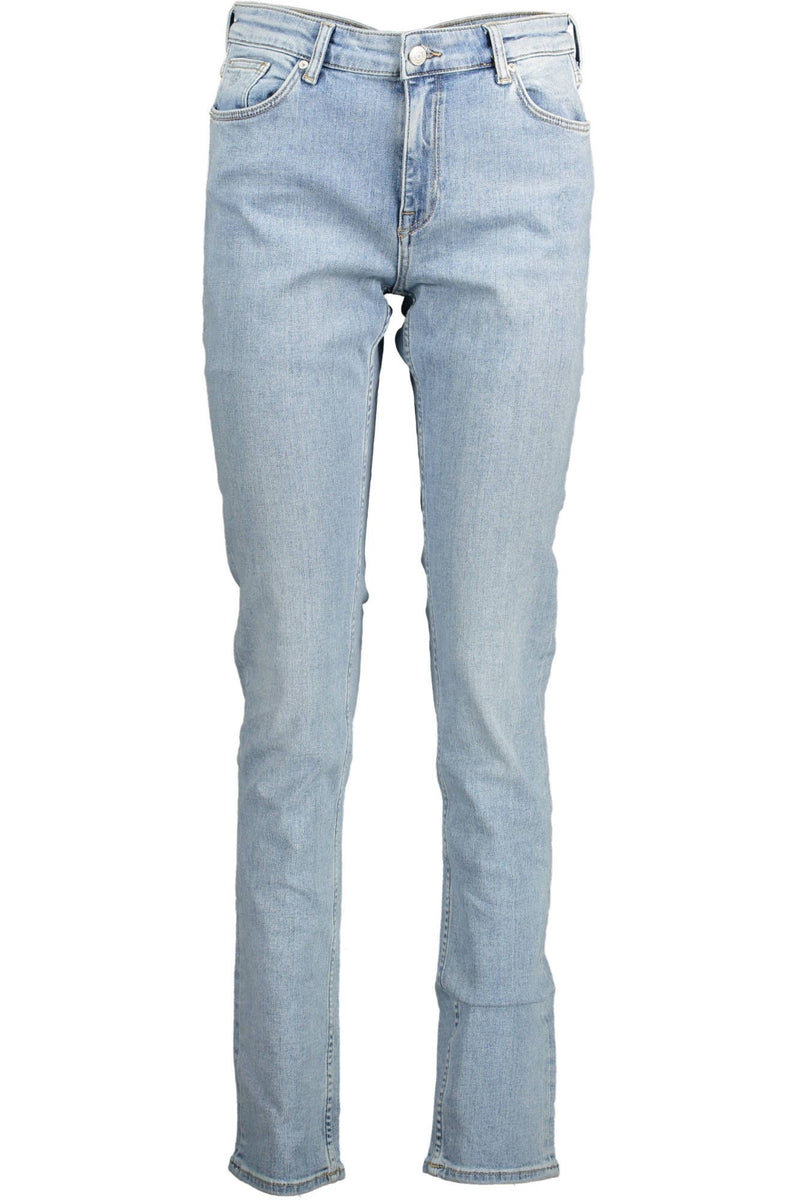 Slim Fit Bio -Baumwollhellblaue Jeans