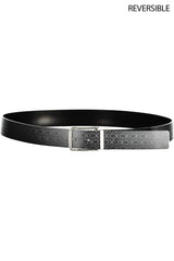 Elegant Reversible Black Belt with Logo Detail