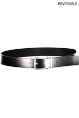 Elegant Reversible Black Belt with Logo Detail