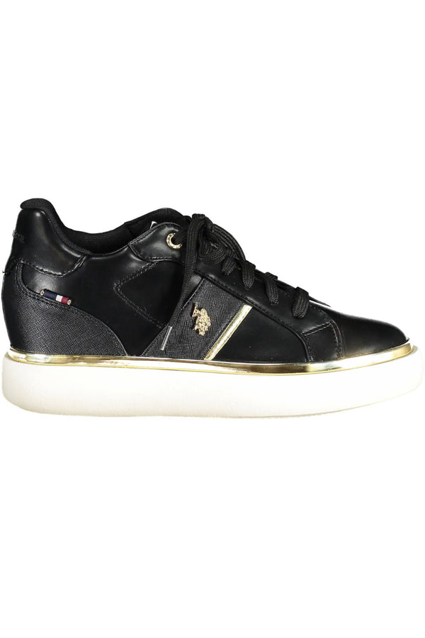 Sneakers chic black lace-up con dettagli logo