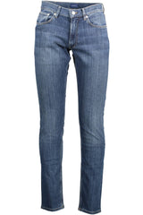 Chic Slim Fit verblasste Blue Jeans