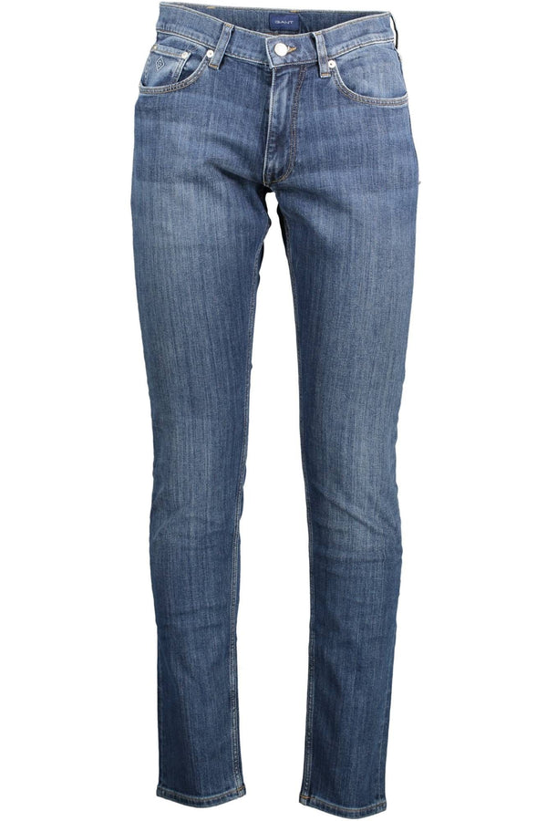 Chic Slim Fit verblasste Blue Jeans