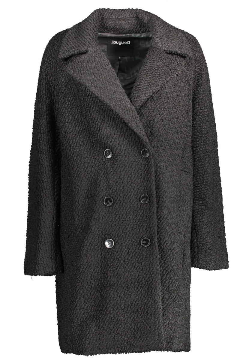 Chic Blend Blend Black Coat avec accents signature