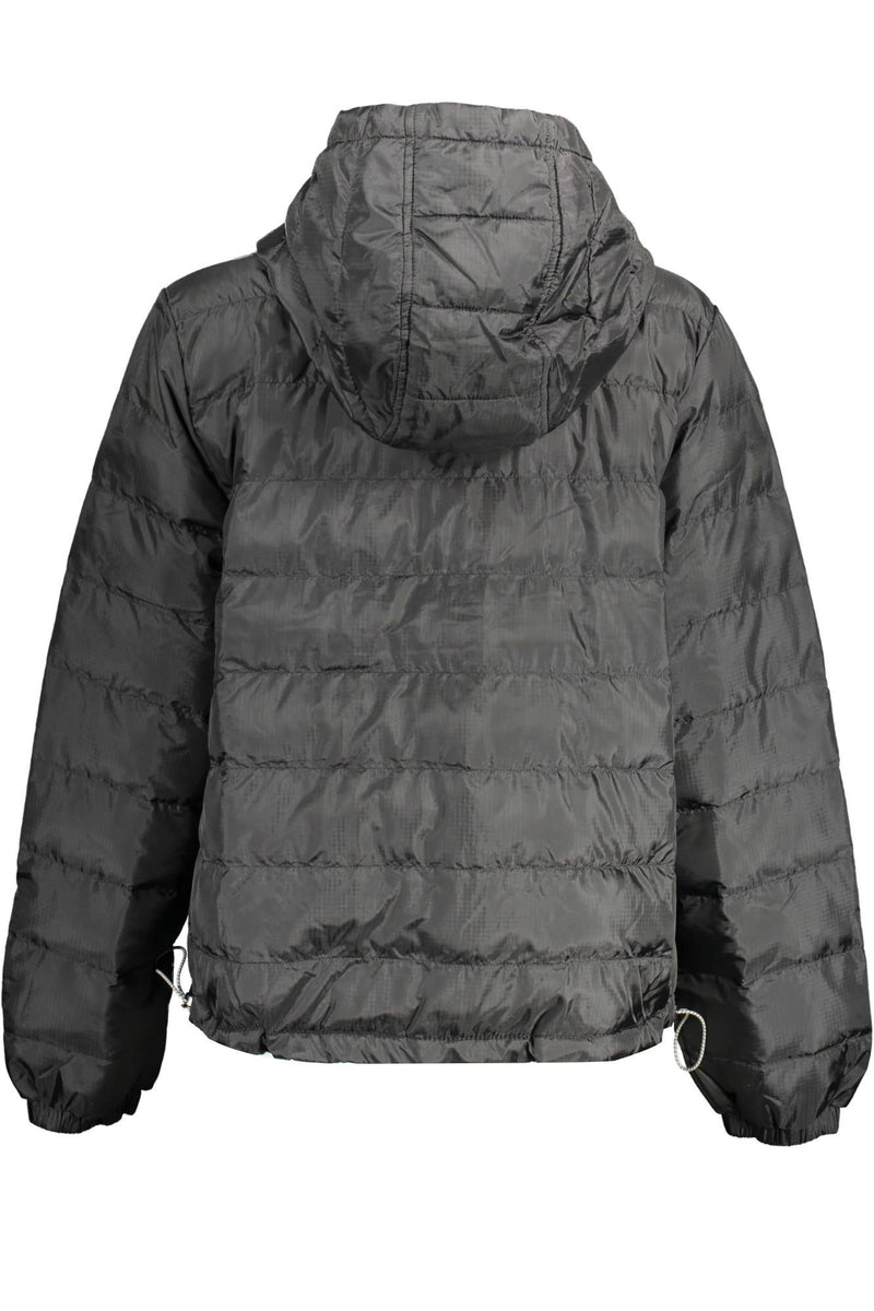 Chic Longleved Kapuzenjacke in Schwarz