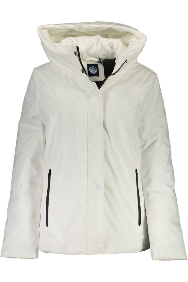 Veste à capuche blanche chic