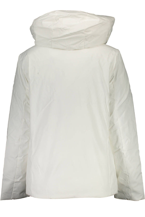 Chaqueta blanca con capucha blanca