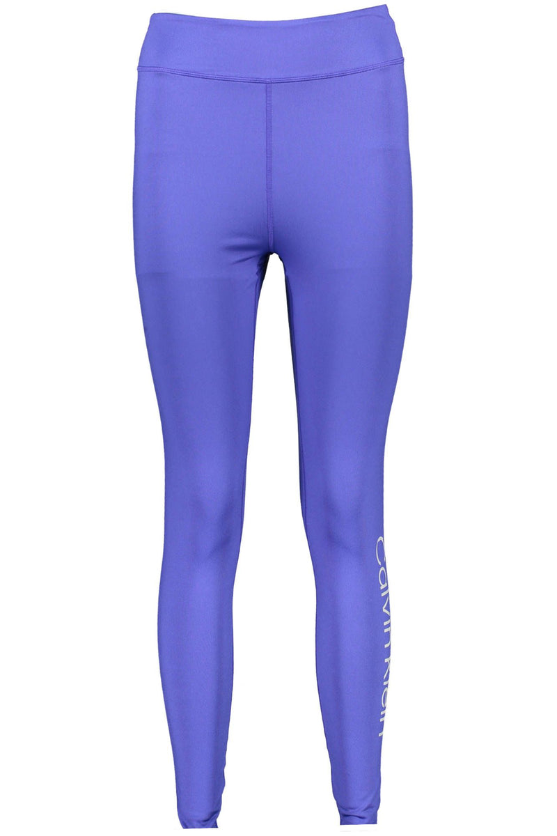 Blue Polyester Women Legging