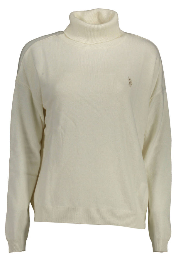 Eleganter Rollkragenpullover mit gestickten Logo