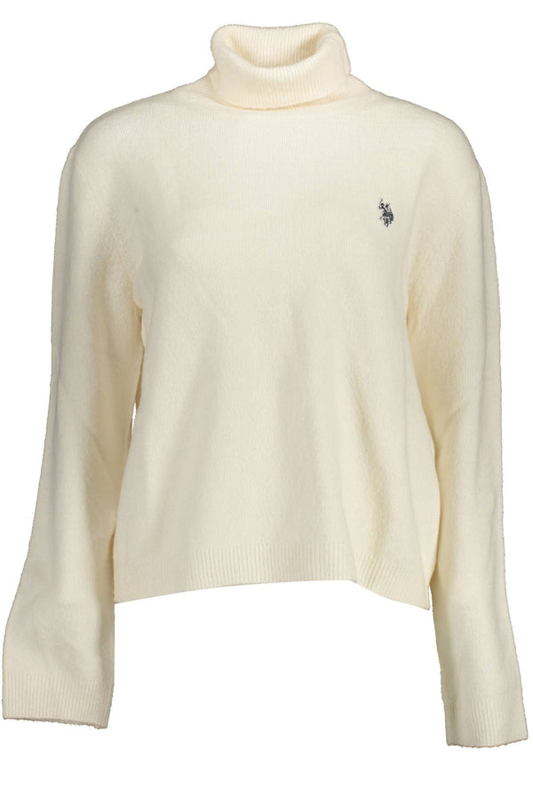 Eleganter Rollkragenpullover mit gestickten Logo