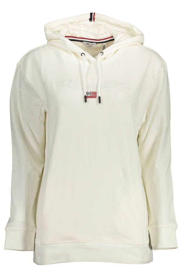 Sudadera blanca con capucha blanca con bordado