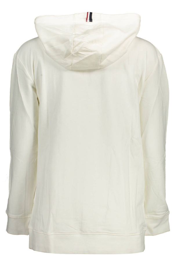 Chic White Kapuzen -Sweatshirt mit Stickerei