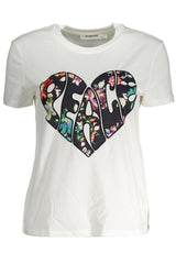 Elegant White Tee with Exclusive Applique Detail