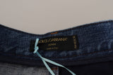 Patchwork Jacquard Denim entspannte Jeans