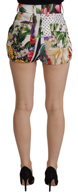 Multicoly Majolica Blumen-Shorts mit hohen Ten