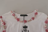 T-shirt top a vasca a corona con paillettes chic