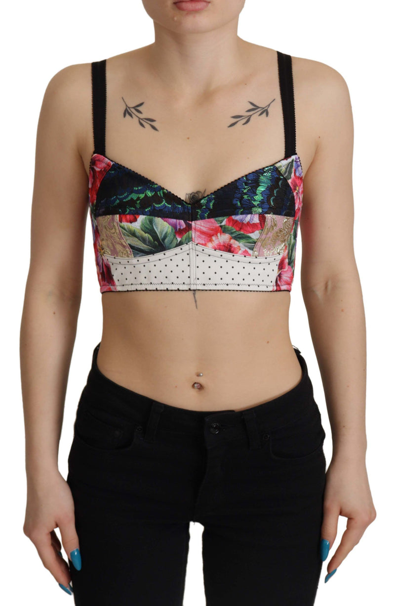 Floral Print Cropped Top Corset