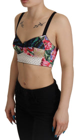 Floral Print Cropped Top Corset