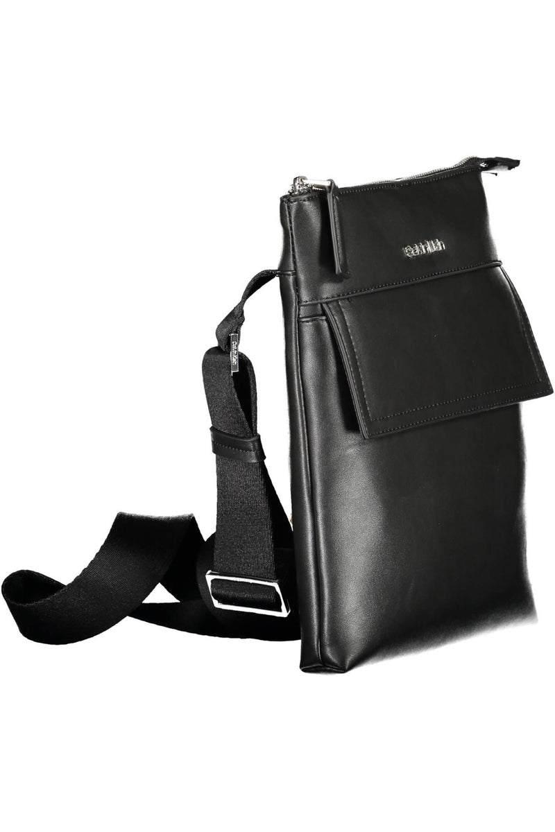 Sleek Black Eco-Conscious Shoulder Bag