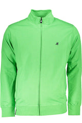 Sudadera bordada de cuello verde alto