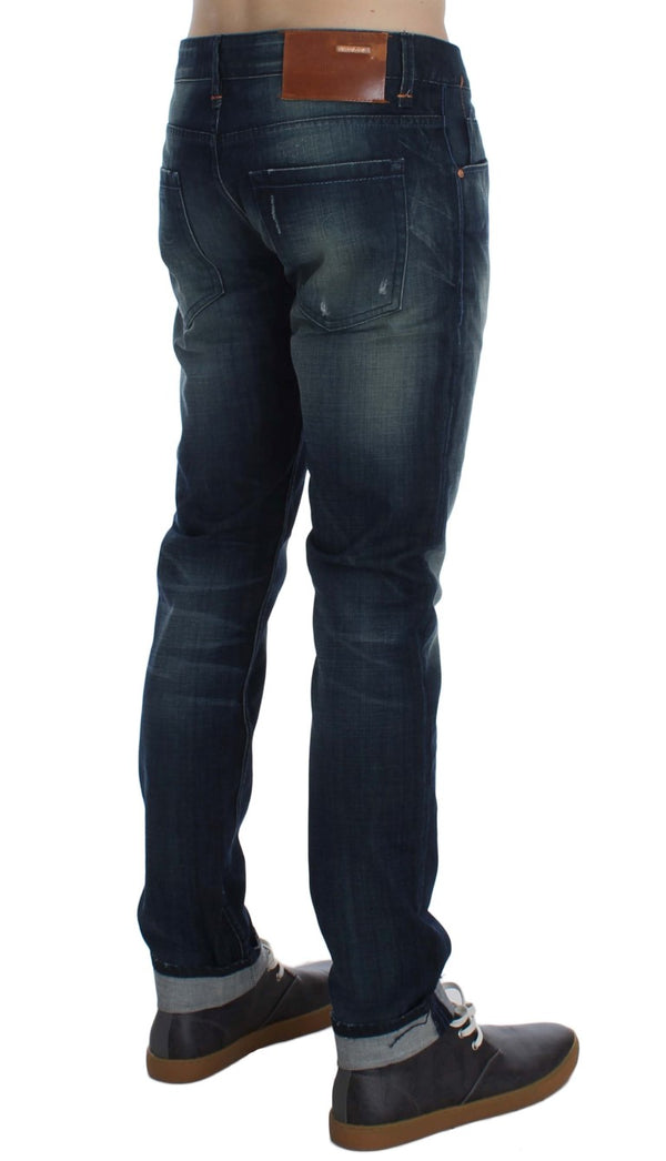 Jeans in denim italiani eleganti in forma slim