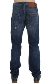 Jeans italianos elegantes de Slim Fit Blue Wash