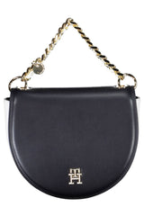 Chic Blue Chain Handle Shoulder Bag