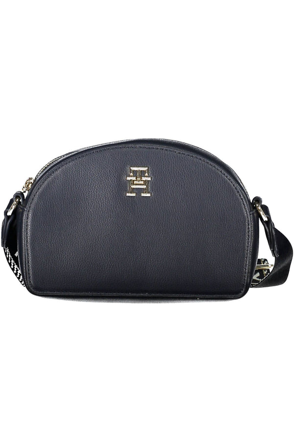 Elegant Blue Shoulder Bag with Logo Detail