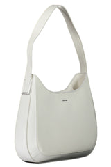 Chic White Shoulder Bag with Contrasting Details