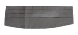 Elegante Cummerbund grigio di seta