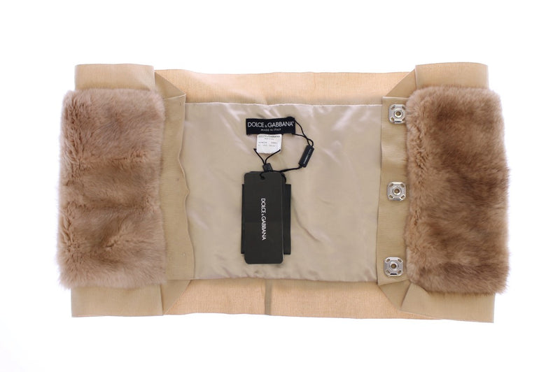 Exclusive Beige MINK Fur Scarf Wrap