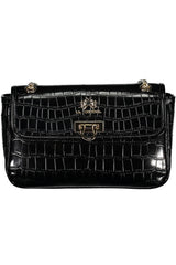 Black Polyethylene Women Handbag