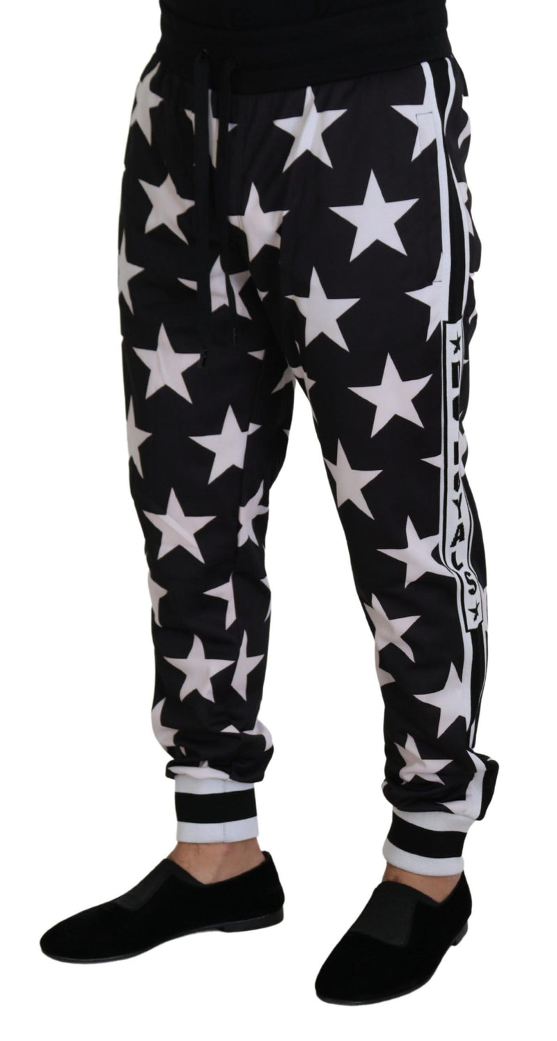 Star Print casual sweatpants με λεπτομέρειες λογότυπου