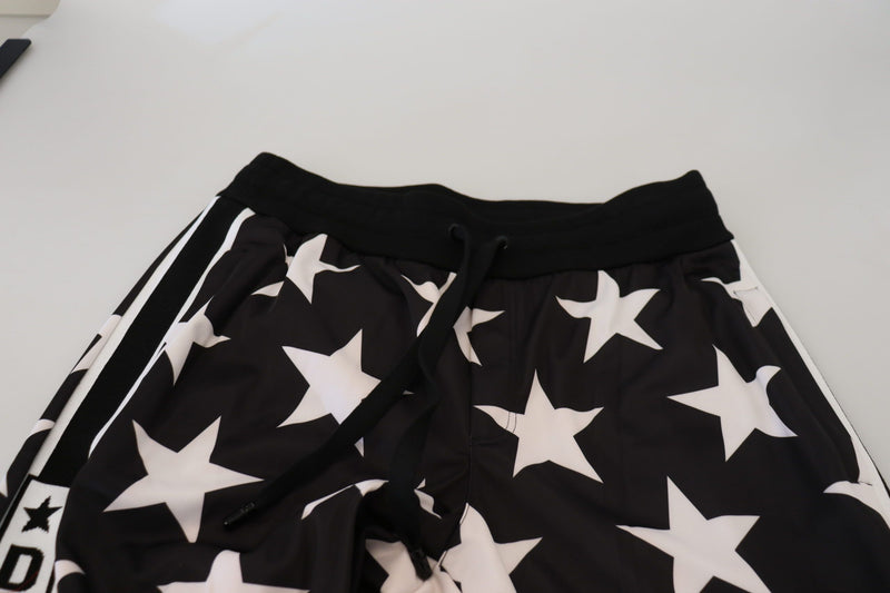 Star Print casual sweatpants με λεπτομέρειες λογότυπου