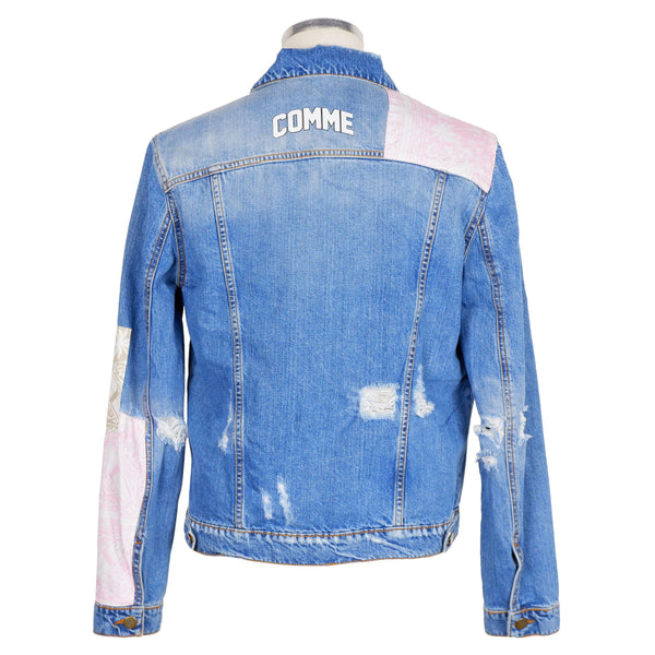 Abstract Denim Elegance Men's Jacket