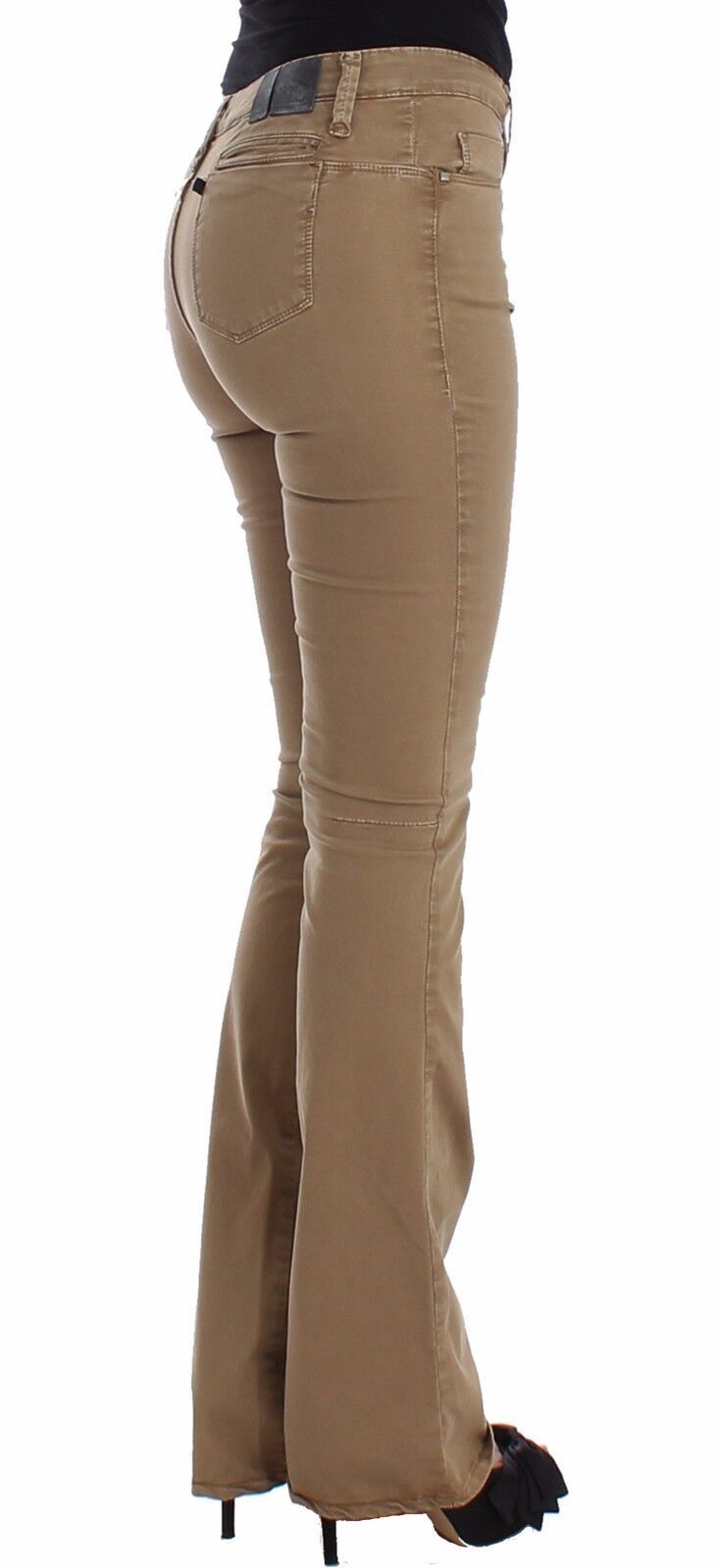 Chic Beige gerade Bein Modejeans