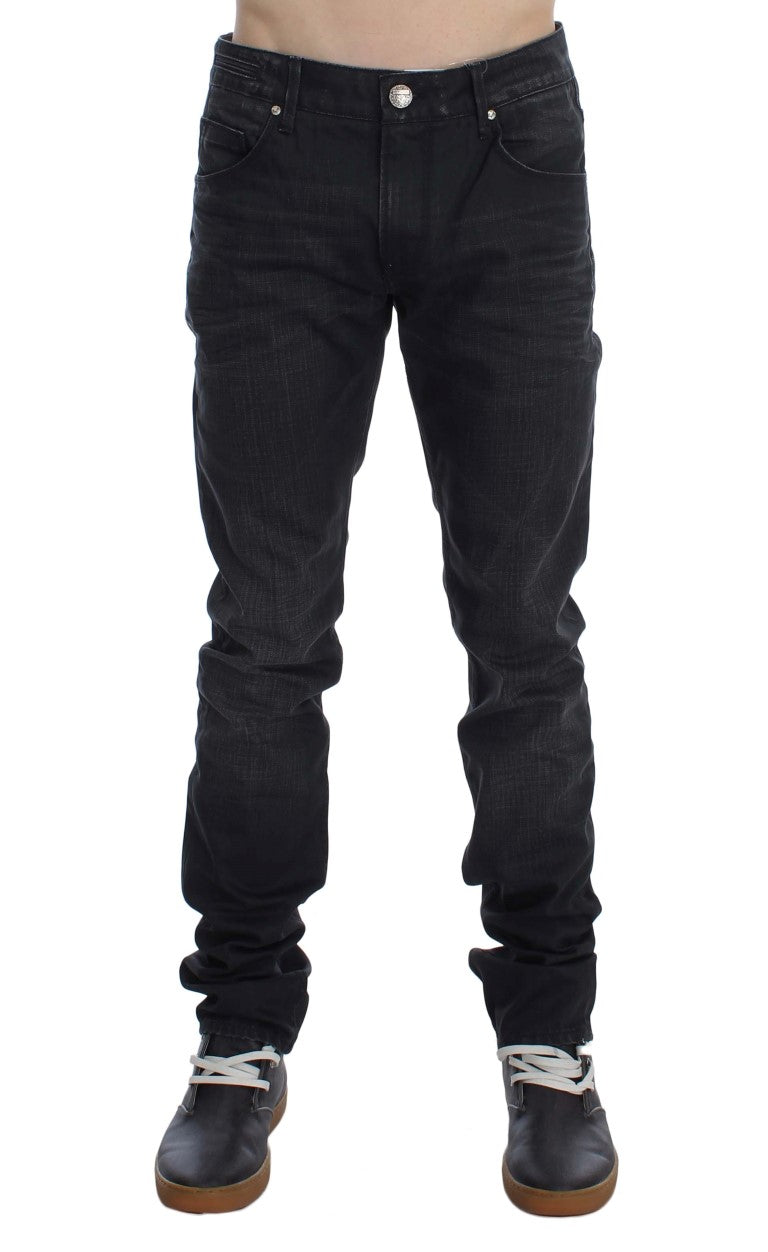 Schlanke graue schlanke fit italienische Herren Jeans