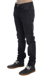 Sleek Grey Slim Fit Italian Mens Jeans