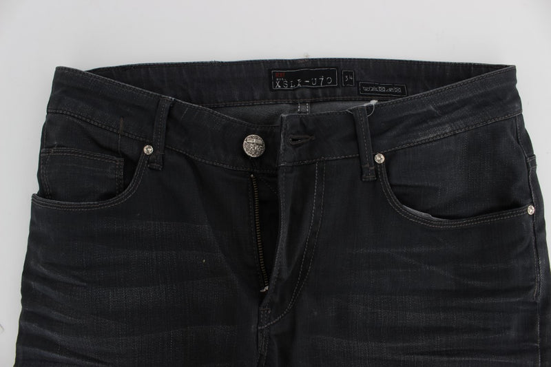 Élégant gris slim fit de denim pour hommes