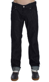 Elegantes jeans blue para hombre en forma recta