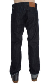 Elegantes jeans blue para hombre en forma recta